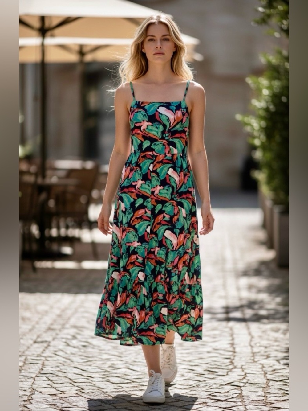 Frank and Oak Floral Tiered
Maxi Dress